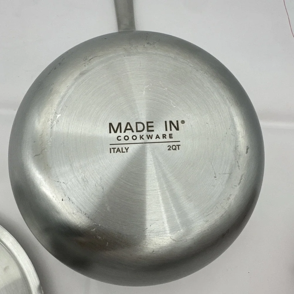 Made In | Stainless Clad 2 qt Saucier w/ Lid | Ind, Ele, Gas